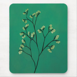 Grüne Pflanze Minimalistisch Botanische Kunst Mousepad