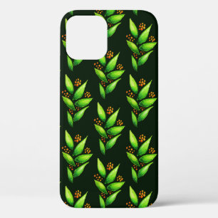 Grüne Pflanze mit Beeren Aquarellmuster Case-Mate iPhone Hülle