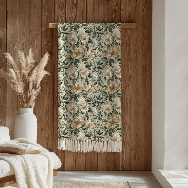 Grüne Pflanzen Teppich Lux Botanical Home Stil Fleecedecke (Greenery Foliage Blanket Lux Botanical Home Style)