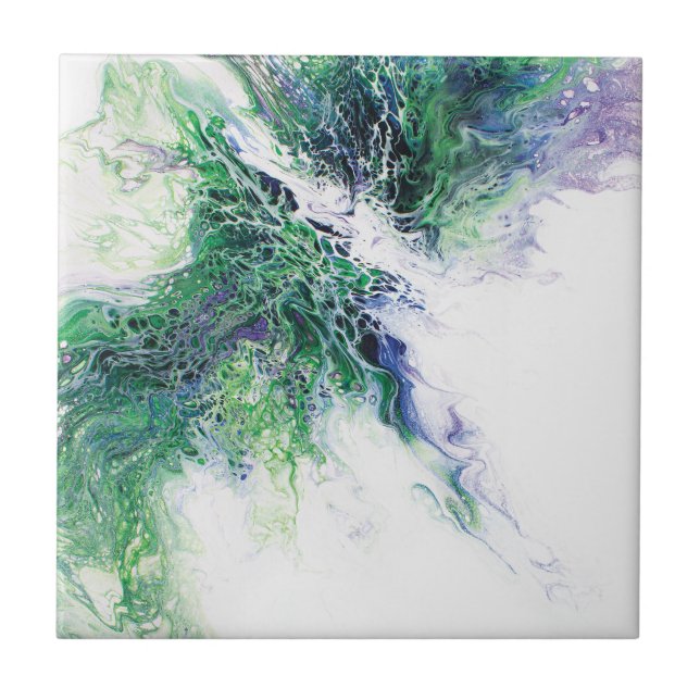 Grüne Phoenix Fliese (Vorderseite)