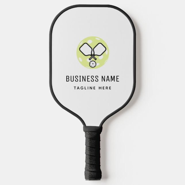 Grüne Pickleball-Logos Firmenname und benutzerdefi Pickleball Schläger (Vorderseite)