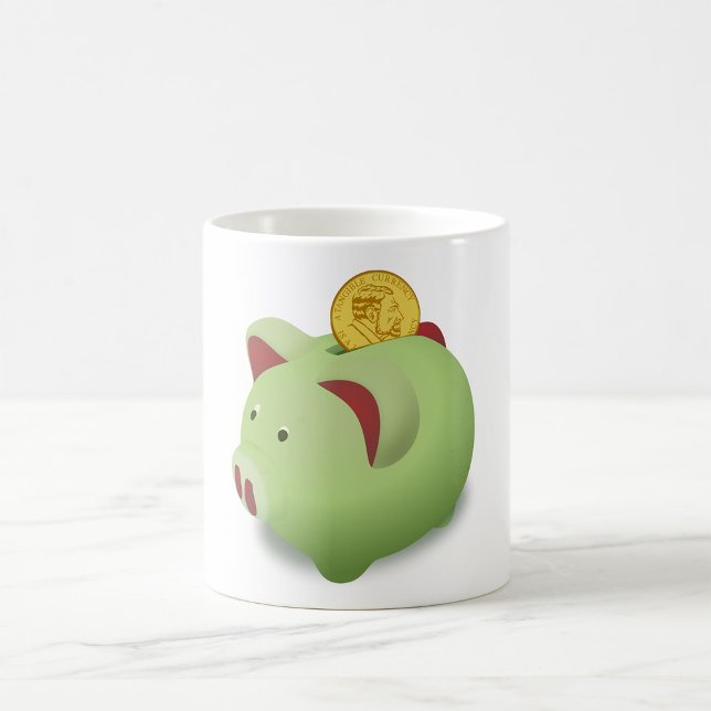 Grüne Piggy Bank Tasse (Von Creator hochgeladen)