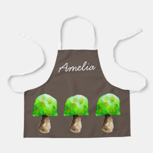 Grüne Pilzfarbe niedliche Pilze Schürze
