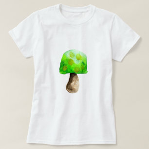 Grüne Pilzfarbe niedliche Pilze T-Shirt