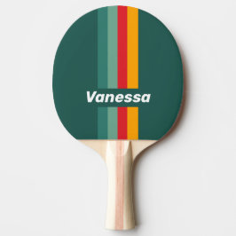 Grüne Pin-Striping mit Namen Tischtennis Schläger
