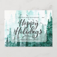 Grüne Pinienbäume | Happy Holidays