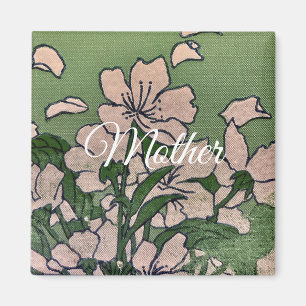Grüne Pink Blossom Magnet