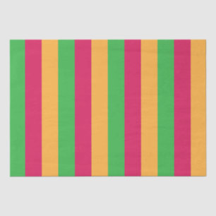 Grüne Pink Orange Vertikale Streifen Seidenpapier