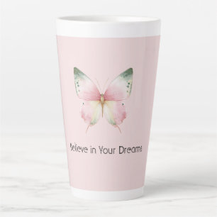 Grüne Pink Weiße Minze Schmetterling Milchtasse