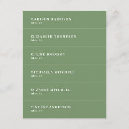 Grüne Platzkarte