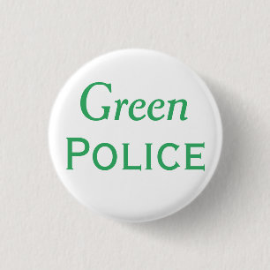Grüne Polizei knöpft Button