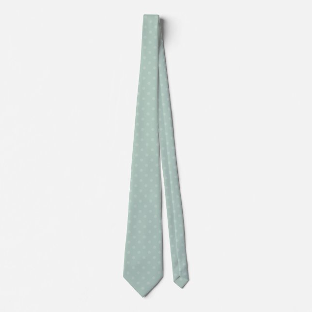 Grüne Polka-Dot-Necktie Krawatte (Vorderseite)