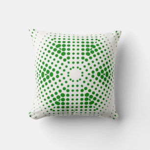 Grüne Polka Dots Mode Retro Muster Kunst Design Kissen
