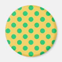 Grüne Polka-Punkte auf Gelb