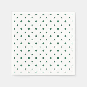 Grüne Polka-Punkte Einfach Moderne Weihnachten Serviette