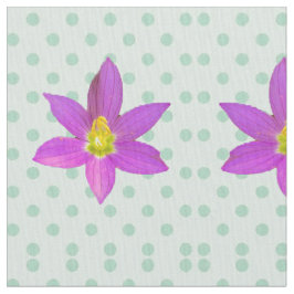 Grüne Polka Punkte in rosa Flora Stoff