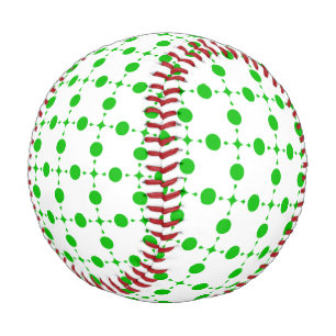 Grüne Polka-Punkte, Polka-Dot-Muster, Punkte, gepu Baseball
