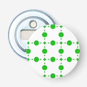 Grüne Polka-Punkte, Polka-Dot-Muster, Punkte, gepu Flaschenöffner