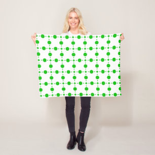 Grüne Polka-Punkte, Polka-Dot-Muster, Punkte, gepu Fleecedecke