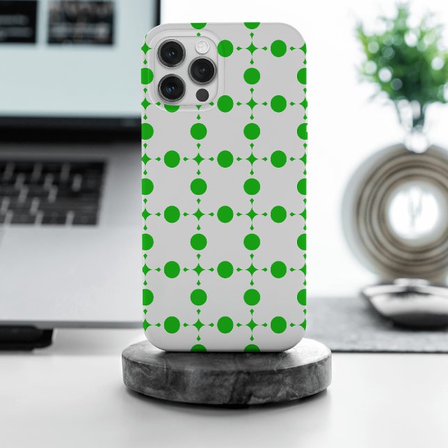 Grüne Polka-Punkte, Polka-Dot-Muster, Punkte, gepu iPhone Hülle (Von Creator hochgeladen)