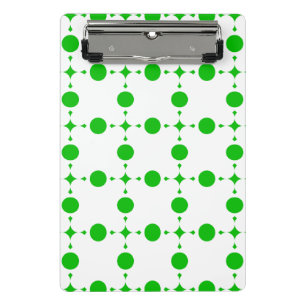 Grüne Polka-Punkte, Polka-Dot-Muster, Punkte, gepu Mini Klemmbrett