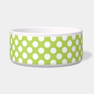 Grüne Polka-Punkte, Polka-Dot-Muster, Punkte, gepu Napf