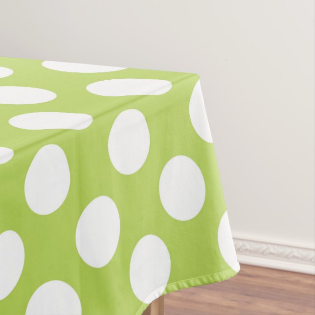 Grüne Polka-Punkte, Polka-Dot-Muster, Punkte, gepu Tischdecke (Beispiel)