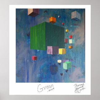 Grüne Printwerbung Poster