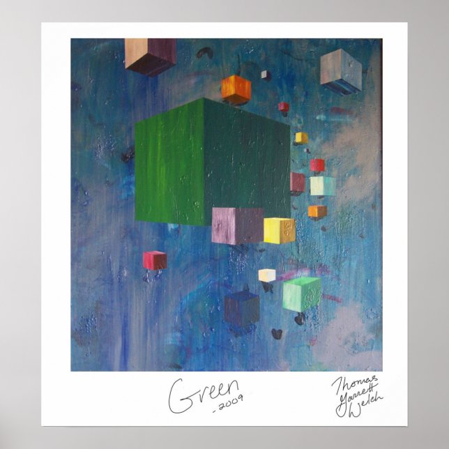 Grüne Printwerbung Poster (Vorne)