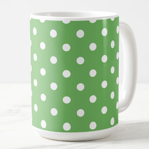 Grüne Punkte-Klassiker-Minimalistengeschenktasse Kaffeetasse