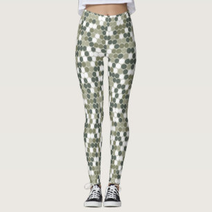 Grüne Punkte Leggings