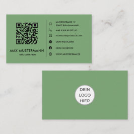 Grüne QR Code Visitenkarte Gestalten