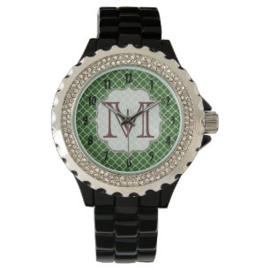Grüne Quarterfolie Latti Monogram Armbanduhr