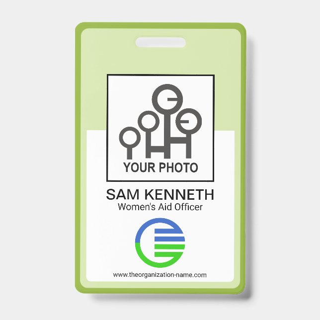 Grüne Rahmen Unternehmen Mitarbeiter Krankenversic Ausweis (Vorderseite)