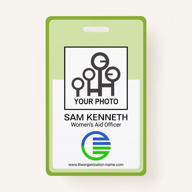 Grüne Rahmen Unternehmen Mitarbeiter Krankenversic Ausweis (Vorderseite)