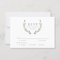 Grüne Ranken Aquarell | RSVP