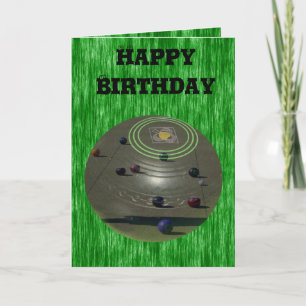 Grüne Rasen Bowls, Geburtstag Karte