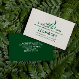 Grüne Rasenflächen für die Rasenpflege Visitenkarte