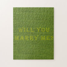 Grüne Rasenflächen heiraten mich Vorschlag Puzzle