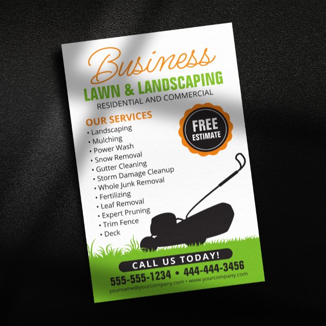 Grüne Rasenmäher für den Landschaftsschutz Flyer (Von Creator hochgeladen)