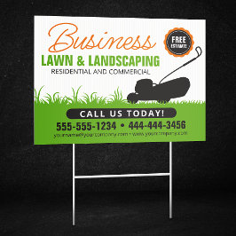 Grüne Rasenmäher für den Landschaftsschutz Gartenschild