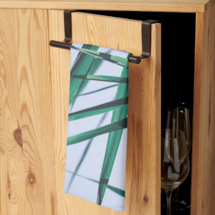 Grüne Rasenpflanzen, blasse Pastell Geschirrtuch