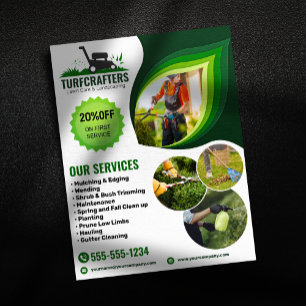 Grüne Rasenpflege & Landschaftsbau Rasenmähen Schn Flyer