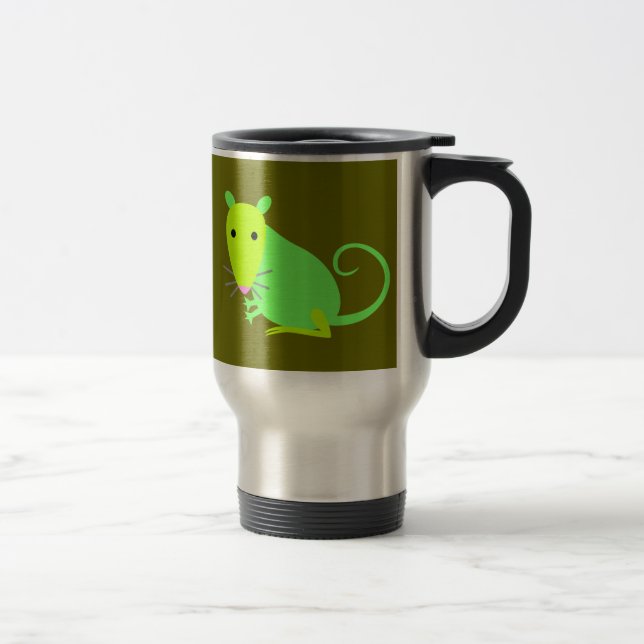 Grüne Ratten-Reise-Tasse Reisebecher (Rechts)