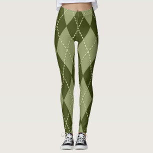 Grüne Raute Leggings