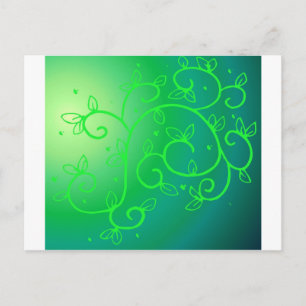 Grüne Reben Irland Luck Irland Pflanze Blume Art Postkarte