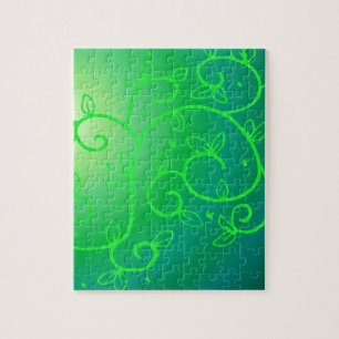 Grüne Reben Irland Luck Irland Pflanze Blume Art Puzzle