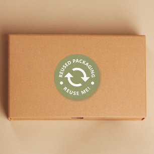 Grüne Recycle- und wiederverwertete Verpackung, Au Runder Aufkleber