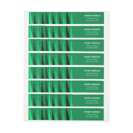 Grüne Reihe von Tassels Wraparound-Adressetiketten