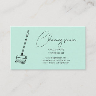Grüne Reinigungsdienstkarte Visitenkarte